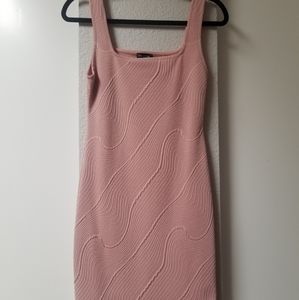Coral pink mini dress